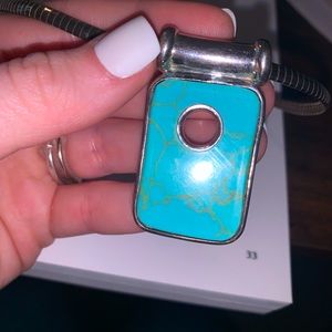 Sterling Silver (925) Turquoise Statement Necklace